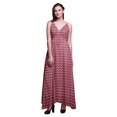 thumbnail image 1 of Bimba Ikat Women Summer Printed V Neck Long MaxiÂ&nbsp;DressÂ&nbsp;Holiday Resort Wear-XXX-Large, 1 of 6