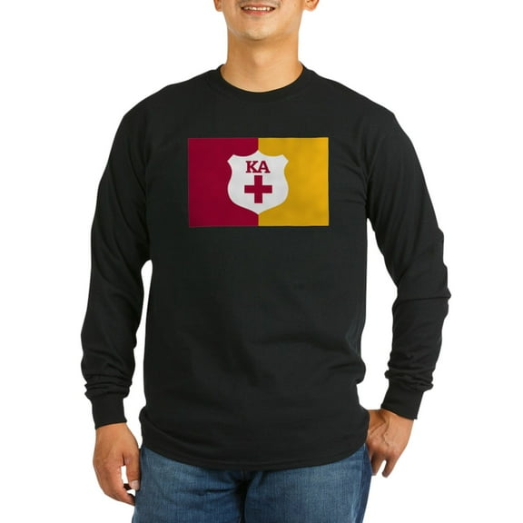 CafePress - Kappa Alpha Order Supplemental Flag Long Sleeve T Shirt - Long Sleeve Dark T-Shirt