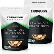 Terrasoul Superfoods Organic Brazil Nuts, 2 Lbs (2 Pack) - Raw