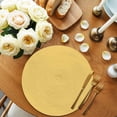 thumbnail image 2 of Pure Yellow Round 13 Inch Placemats Set of 8, Simple Solid Color HeatResistant Non Slip Place Mats for Dining Table, Wipeable Braided Kitchen Table Mats for Housewarming, 2 of 9