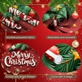 thumbnail image 4 of Red Background Merry Christmas Banner Snowflake Pattern Xmas Display Christmas Ornaments Gift Boxes Christmas Backdrop for Christmas Party Holiday Decoration Indoor Celebration, 4 of 9