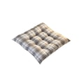 thumbnail image 2 of Yhmxh Cojín cuadrado a cuadros con lazos para silla, cojín grueso para exteriores con capitoné, almohada de suelo suave y transpirable, almohadilla antideslizante para silla de comedor, silla de of, 2 of 5