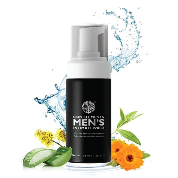 Skin Elements Men's Intimate Wash 120 ml - Limpieza suave - Elimina olores - pH equilibrado