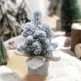 thumbnail image 4 of Neoyler Mini Artificial Flocking Christmas Tree Christmas Decorations with Realistic Snow Accents for Small Spaces and Elegant Festive Decor 9.4x 5.9x5.9in White, 4 of 6