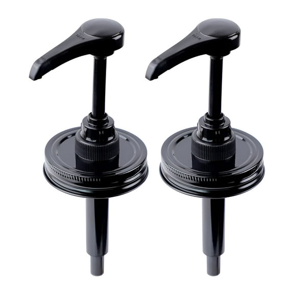 ACDANC 2 Pcs Honey Dispenser Plastic Mason Jar Pump Lids Pot Syrup Dispensing Pumps Stainless Steel