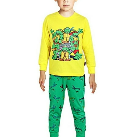 

Wallarenear Kids Cartoon TMNT Print Nightwear Pajamas Sleepwear Costume