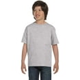 thumbnail image 3 of Hanes Beefy-T Boy`s T-Shirt, M, Light Steel, 3 of 4