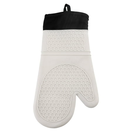 

UDIYO Oven Mitt 1Pc Waterproof Heat Resistant Silicone Mitt Triple Layer Hot Pads Oven Glove for Kitchen