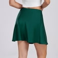 thumbnail image 6 of HZLPFO Women's Casual Satin Silk Skirts High Waisted A-Line Summer Short Skirts for Women Mini Skirt Green,S, 6 of 6