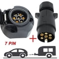 thumbnail image 1 of 7 Pin European Trailer Socket+Plug Tow Bar Connector Adapter for Car RV Truck Boat Caravans Transfer Signal Adapter 12V, 1 of 5