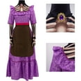 thumbnail image 2 of Women Imelda  Shirt Dress Apron Mama Imelda Hector Elegant Purple Skeleton Dress, 2 of 7