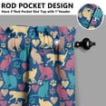 thumbnail image 5 of Kitchen Curtains 24 Inch Short - 3 Panel Set with Cute Cat Paw Pattern, Rod Pocket Window Curtain, 100% Polyester for Pet Lovers Farmhouse, Cafe, Kitchen, Bedroom, Easy Wash, 5 of 6