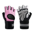 thumbnail image 3 of Opolski 1 Pair Fitness Gloves Super Soft Allergy Free Shock-Absorbing Wear Resistant Silicone Slip-Proof Riding Gloves Birthday Gift Pink, 3 of 8