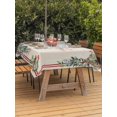 thumbnail image 2 of Outdoor Tablecloth with Umbrella Hole and Zipper, Christmas Rectangle Table Cloth 52x70 Inch Waterproof Tablecloth, Pine Cones Botanical Xmas Rustic Picnic Table Cover for Patio Camping, 2 of 7