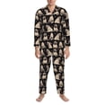thumbnail image 3 of Sikiie French Bulldog Mens Pajama Set, Soft Warm Long Sleeve Sleepwear, Cozy Button-Down Pjs for Men-X-Large, 3 of 7