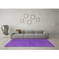 thumbnail image 3 of Ahgly Company Indoor Square Oriental Purple Industrial Area Rugs, 6' Square, 3 of 4