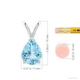 thumbnail image 3 of Angara Natural 1.25 ct Aquamarine Pendant Necklace for Women in 14K White Gold (Size-9x7mm) - March Birthstone Jewelry | Pear Aquamarine Pendant, 3 of 8