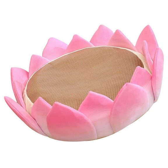 HONITANO 1Pack Pink Plush Flower Cushion Comfy Floor Seat for Living Room 40x40in