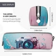 thumbnail image 3 of Honeii Vintage Camera Splash Art Pattern Pencil Case, Pencil Pouch, Pencil Case Small, Pencil Pouch Aesthetic, PVC Pencil Pouch, Pencil Bag, Makeup Pouch, 3 of 7