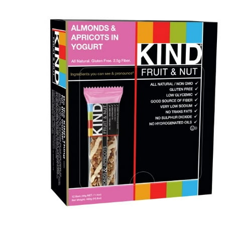 KIND Fruit & Nut Snack Bar, Almonds & Apricots in Yogurt, 1.4 Oz