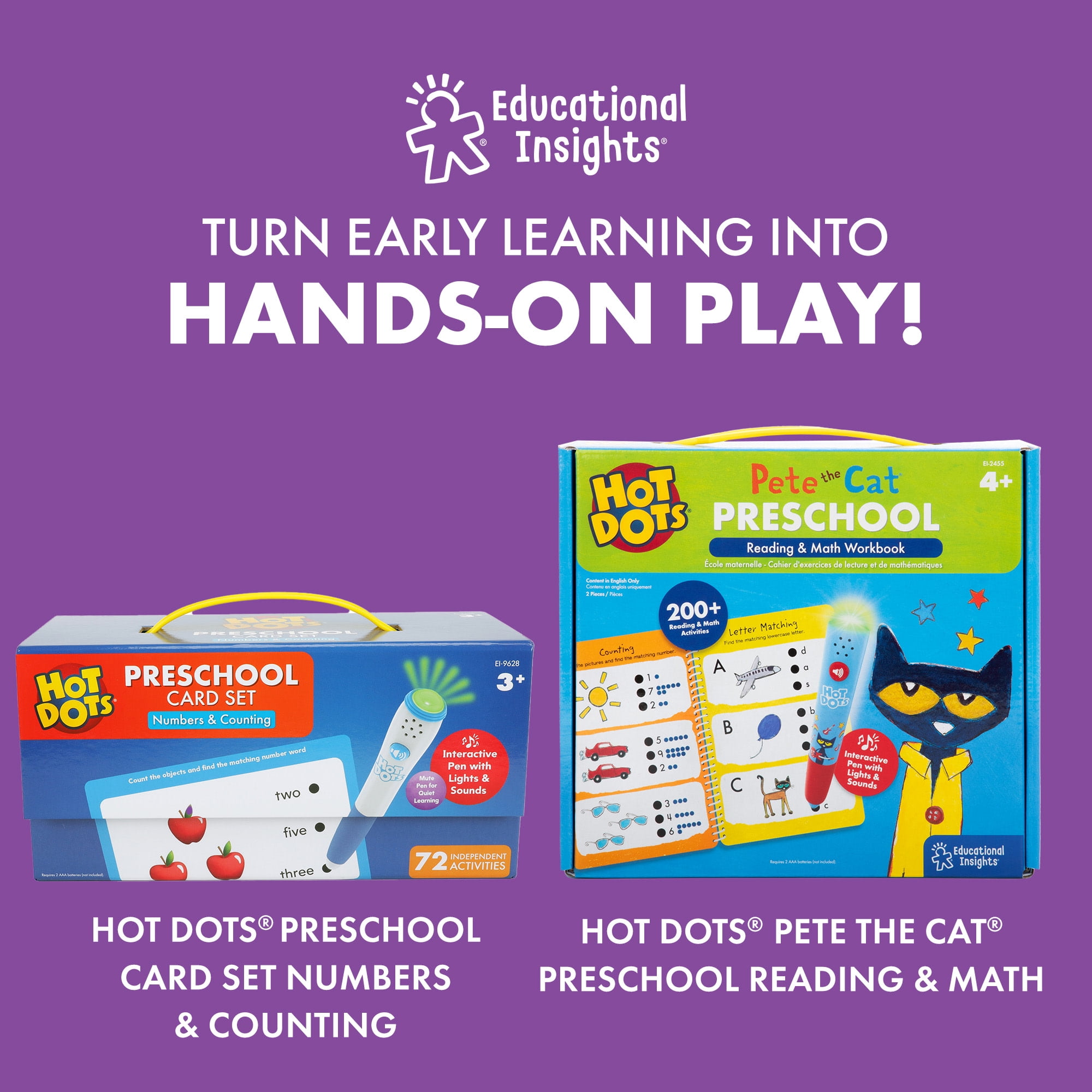 Educational Insights Hot Dots Alphabet Flashcard Set with Interactive Pen, 72 Activities, Ages 3+