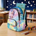 thumbnail image 4 of Xixirimido Custom Name 17" School Backpack for Girls High School Book Bag Cute Backpack Lightweight Middle School Back Pack Daypack Elementary, Cartoon Horse Colorful Clouds Print, 4 of 8
