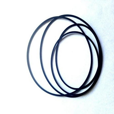 Battery Belt Dual 4 Pin - New 4 Belt Replacement BELT SET for use with Sony HCD451 Dual Cassette Deck