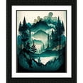thumbnail image 2 of Maki 26x31 Black Ornate Wood Framed With Double Matting Wall Art Titled - Oiled Forest I, 2 of 6