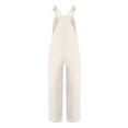 thumbnail image 7 of ZHUGeLI Fashion Women Casual Cold Shoulder Jumpsuit Solid Suspender Jumpsuits Wide Pocket Leg Pant Up to 50% off Clearance, 7 of 7