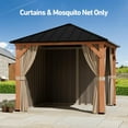 thumbnail image 4 of Modern Shade 10'×10' 4-Panel Universal Gazebo Sidewalls, Privacy Curtains and Mosquito Netting Combo, Khaki, 4 of 6