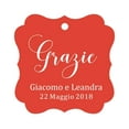 thumbnail image 1 of Darling Souvenir Wedding Favor Tag Grazie Wedding Thank You Gift Custom Hang Tags-Red-100 Tags, 1 of 1