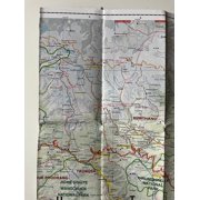 BHUTAN HIMALAYA / Country map of Bhutan including all trekking routes / SCALE 1:375,000 / MADE IN BHUTAN / DRUK YATHRA, BUMTHANG