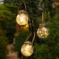 thumbnail image 3 of BVXEEP Solar Lights Outdoor, Solar Copper Wire Lamp Crack Glass Jar Outdoor Garden Decoration Tree Lamp, 3 of 9