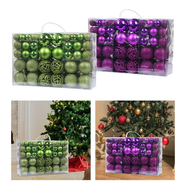 200 Uds Colgantes de bolas de Navidad Fernando inastillables decorativos bolas de colores