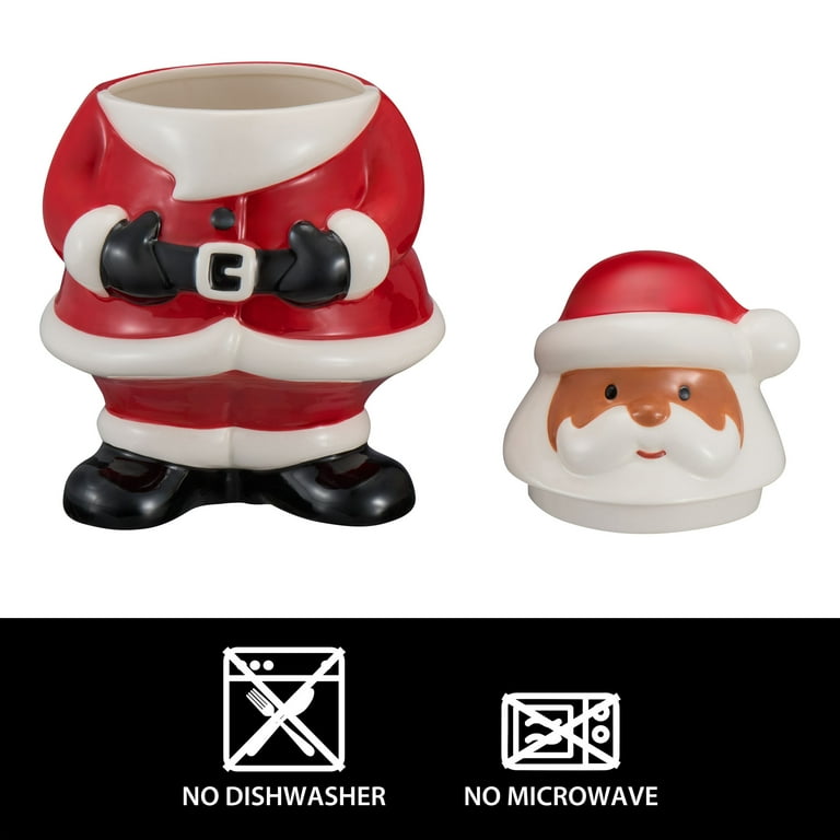 サンタ Holiday Time African-American Santa Treat Jar - Jar with Lid