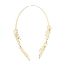 Unique Bargains 1 Pc Cute Wheat Headbands for Women Gold Tone