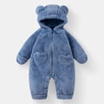 thumbnail image 5 of KJameas Baby Boys Girls Jumpsuit Fuzzy Fleece Heart Pocket Bear Hooded, 5 of 6