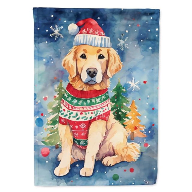 Carolines Treasures DAC3480CHF 40 x 28 Po. Drapeau de Maison Unisexe Golden Retriever Polyester