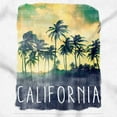 thumbnail image 2 of California Watercolor Palm Trees Men's Graphic T Shirt Tees Brisco Brands S, 2 of 6