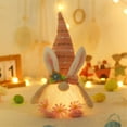 thumbnail image 4 of 2 Pack Lighted Bunny Easter Gnome Plush, 11" Handmade Scandinavian Swedish Tomte, Light Up Elf Toy Easter Present, Battery Operated Rabbit Gifts Spring Tabletop Easter Holiday Decorations, 4 of 9