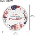 thumbnail image 3 of Coolnut 60" 4th of July Fireworks Outdoor Round Tablecloth, Waterproof Stain-Resistant Non-Slip Circular Tablecloth with Umbrella Hole and Zipper for Tabletop Backyard Party BBQ Decor, 3 of 7