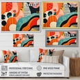 thumbnail image 4 of Designart "Vintage Textiles Mid Century wall art II" Mid-century Floater Framed Wall Art Living Room, 4 of 7