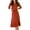 Red, variant on OBEEII Women Fall Winter Sweater Dresses Crewneck Pullover Knitted Dresses Ruffle Vintage Dresses Knee Length Maxi Dress