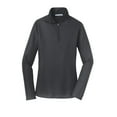thumbnail image 5 of Port Authority Ladies Pinpoint Mesh 1/2 Zip -M (Battleship Grey), 5 of 6