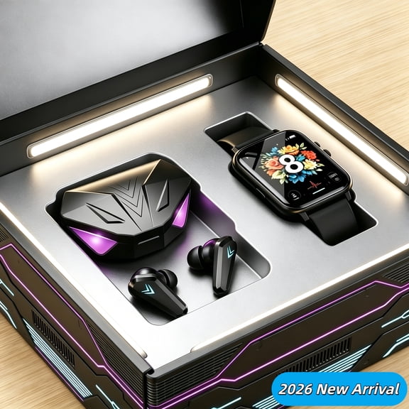 2026 New Smartwatch & Wireless Earbuds Combo, Supports Calling, Message Alerts, Precise Positioning, Health & Sleep Monitoring, Multiple Sports Modes and Fitness Tracking