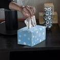 thumbnail image 5 of Psesaysky Snowflakes Rectangle Tissue Box Cover, Waterproof Pu Leather Car Tissue Holder with Bottom Buckle Napkin Holder Organizer for Bathroom, Bedroom, Hotel, Office Desk 9.7"X5.2"X5.1", 5 of 7