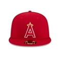 thumbnail image 2 of Men's New Era Red Los Angeles Angels 2025 MLB Clubhouse 59FIFTY Fitted Hat, 2 of 7