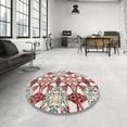 thumbnail image 4 of Ahgly Company Machine Washable Indoor Rectangle Abstract White Gold Area Rugs, 2' x 3', 4 of 7