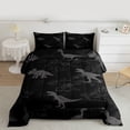 thumbnail image 2 of Feelyou Kid Cartoon Dinosaur Twin Comforter Sets, Black Camo Abstract Bedding Set, 2pcs, 2 of 8