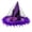 Purple, variant on IAJDKMEK Halloween Witch Hat with Feather – Decoration Costume Party Wizard Hat for Women Halloween Costumes Dress Up